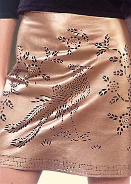 golden leather skirt 31